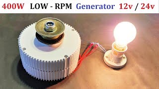 Woohoo  400 Watt Low RPM Wind Turbine Generator for Charging 12v UPS Battery [upl. by Colligan]