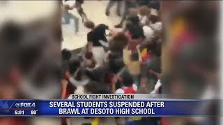 Several students suspended after all out brawl breaks out at DeSoto High School [upl. by Champagne87]