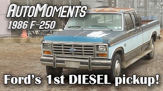 1986 Ford F250  History of Fords 1st Diesel FSeries Truck  AutoMoments [upl. by Cuthbertson]