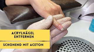 Acrylnägel entfernen mit Aceton  Ohne Feilen [upl. by Elli]