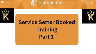 Service Setter Booked training Humanatics Part 1  Urdu  Overview Explanation [upl. by Reviere]