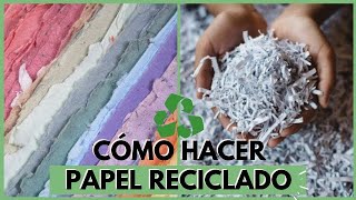 Cómo hacer papel reciclado [upl. by Fennell]