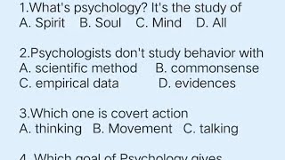 Freshman psychology chapter 1 questions [upl. by Kata216]