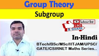 Group Theory II Subgroup in Hindi [upl. by Bernat]