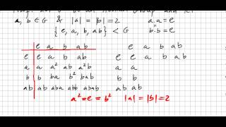 Group theory 101 Abelian Group with 2 elements of order 2 must have a subgroup of order 4 [upl. by Griffy]