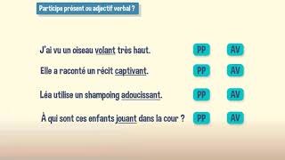 Participe présent ou adjectif verbal [upl. by Hallimaj]