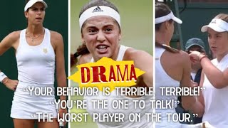 Wimbledon DRAMA Jelena Ostapenko amp Ajla Tomljanovic [upl. by Berty751]