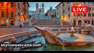 Recorded Footage Live Webcam from Piazza di Spagna  Rome [upl. by Enaile]