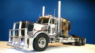 RC ADVENTURES  Tamiya 114 RC Chrome King Hauler Semi Truck Futaba MFC01 6quot Stretch [upl. by Jenkel166]