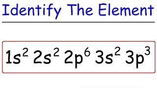 Electron Configuration  How To Identify The Element [upl. by Naharba]