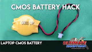 CMOS battery hack  Laptop CMOS battery [upl. by Litha952]