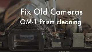 Fix Old Cameras Olympus OM 1 Prism Foam Cleaning [upl. by Anitsuj396]