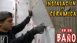 Cómo instalar cerámica EN UN BAÑO 🚿  Instalaciones [upl. by Yroggerg144]