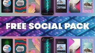 FREE SOCIAL PACK Instagram Story Templates and Assets  Free Assets [upl. by Dorris870]