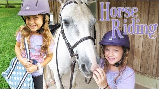 Horse Riding Lesson at New Stables  Crazy8Family [upl. by Ithsav]