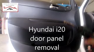 Hyundai i20 door panel removal [upl. by Brucie]