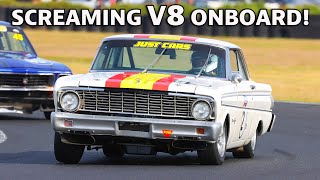 WILD 1964 FORD FALCON RALLY SPRINT 289 V8  ONBOARD in 2021 [upl. by Baylor]