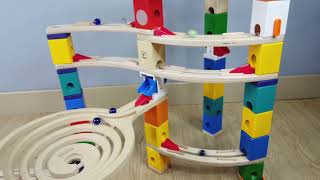 Hape Quadrilla Marble Run Race [upl. by Gnoy]