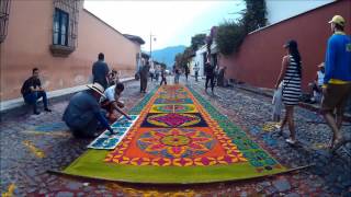 Semana Santa 15 de Abril 2017 Alfombra 64x lapse [upl. by Appilihp404]