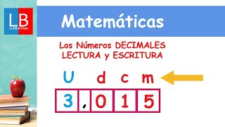 Los Números DECIMALES LECTURA y ESCRITURA ✔👩‍🏫 PRIMARIA [upl. by Publias]