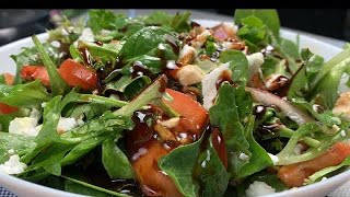 Spring Mix  spinach salad with walnuts  healthy recipe [upl. by Archambault325]