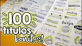 100 TÍTULOS BONITOS ✄ Barbs Arenas Art [upl. by Fromma863]