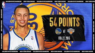 Steph Drains 11 Triples amp 54 PTS At The Garden  NBATogetherLive Classic Game [upl. by Senskell]