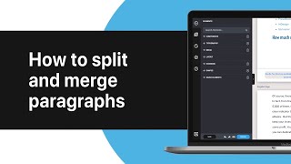 How to Split and Merge Paragraphs [upl. by Harrod]