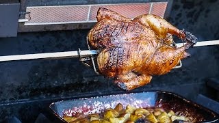 How To Rotisserie Duck With Drip Pan Potatoes [upl. by Phebe357]