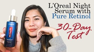 30 Day Test of LOreal Revitalift Night Serum with Pure Retinol [upl. by Noillid]