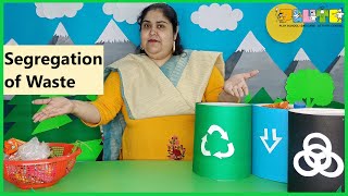 Segregation of Waste for Kids  Learn to Segregate Waste Right at the First Point  Go Green amp Clean [upl. by Sparke791]