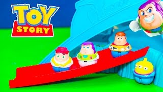 Playing Toy Story Zing Ems with Pizza Planet Astro Arena Play Set [upl. by Slocum]