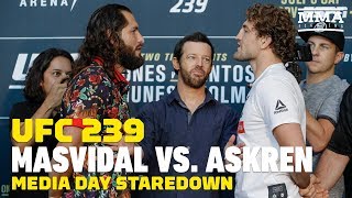 UFC 239 Jorge Masvidal vs Ben Askren Media Day Staredown  MMA Fighting [upl. by Esther906]