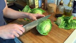 Harvesting and Cooking Savoy Cabbage recipes  PNW Zone 8b [upl. by Leirol]