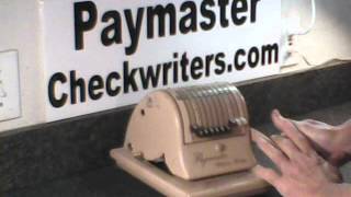 Paymaster CheckWriter Model 800010 [upl. by Brandes780]