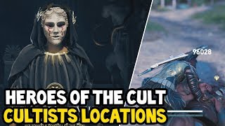 Assassins Creed Odyssey  All HEROES OF THE CULT CULTISTS Location Walkthrough [upl. by Gracye]