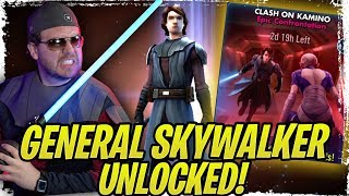 General Skywalker Unlocked Clash on Kamino Epic Confrontation Strategy Guide  SWGoH [upl. by Colier]