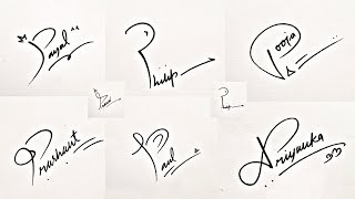 How to Draw Signature like a Billionaire For Alphabet quotPquot [upl. by Zulaledairam]