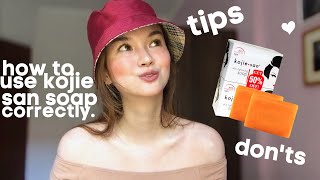 HOW TO USE KOJIE SAN WHITENING SOAP CORRECTLY TO MAKE IT EFFECTIVE dos donts amp tips  ARA G [upl. by Namara]