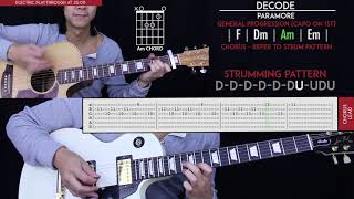 Decode Guitar Cover  Paramore 🎸 Tabs  Chords [upl. by Schuster]