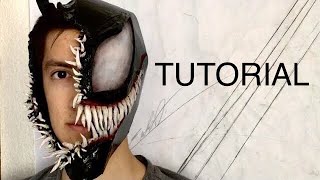 Casco de Venom 100 cartón l Tutorial [upl. by Benilda]