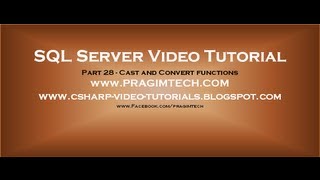 Cast and Convert functions in SQL Server Part 28 [upl. by Tengler396]