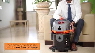 Euroclean WD X2 Wet amp Dry Vacuum Cleaner  Eureka Forbes [upl. by Cornelius340]