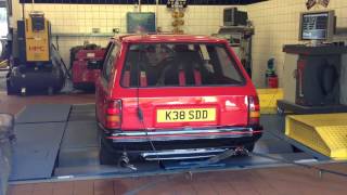 Vauxhall Nova 16 16v x16xe Dyno Run At SVA Imports  129whp [upl. by Ynnaffit]