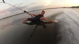 Barefoot Waterskiing Freestyle Craziness [upl. by Langelo165]