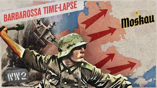 Operation Barbarossa TimeLapse Map  Eastern Front 19411942  WW2 [upl. by Rus834]