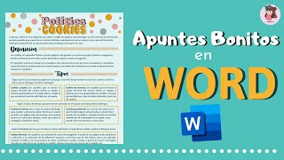 COMO HACER APUNTES BONITOS DIGITALES  apuntes en word [upl. by Jesselyn]