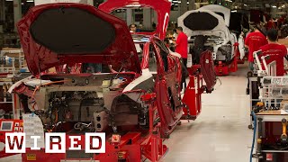 How the Tesla Model S is Made  Tesla Motors Part 1 WIRED [upl. by Ahtenak]