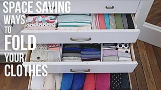 How to Fold Your Clothes to Save Space  HGTV [upl. by Sevy]