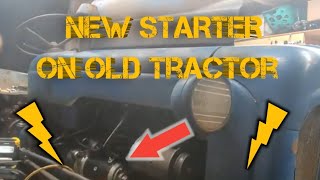 Tractor Starter INSTALL  Upgraded to Solenoid Mounted Starter [upl. by Uoliram283]